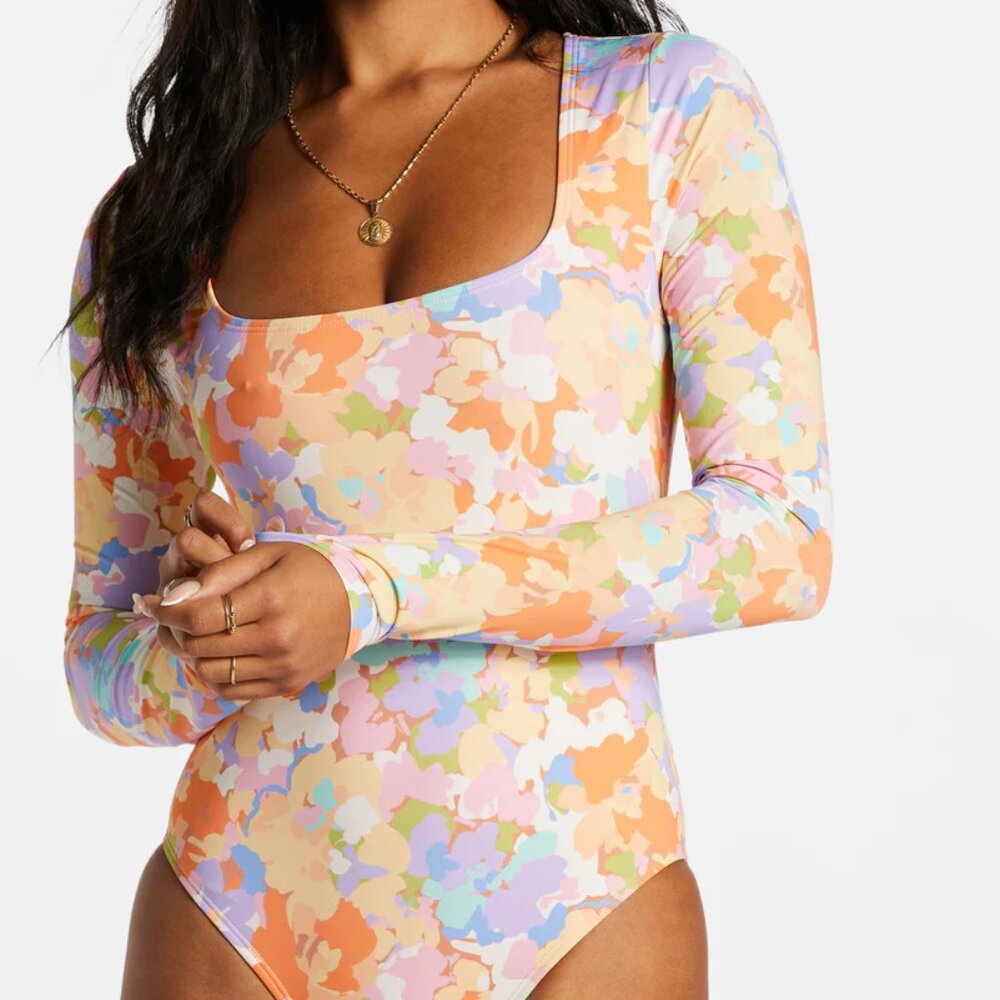 NWT Billabong Paradise Cove Long Sleeve One-Piece Swimsuit Sz XL - Picture 5 of 5